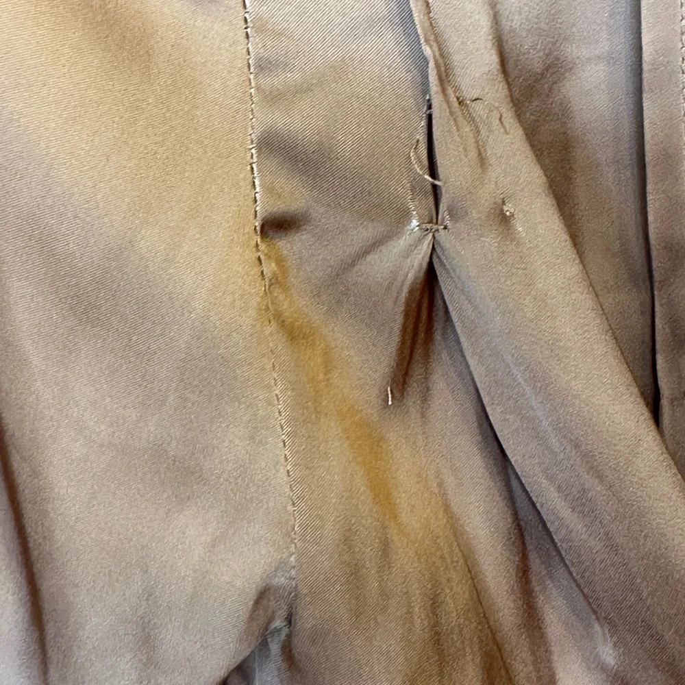 Calypso St Barth Satin Jewel Tone Gold Charmeuse Pleated Baby Doll Tunic Blouse - Picture 13 of 14